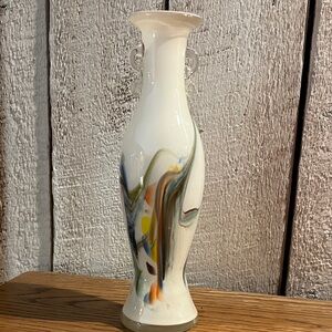 Vintage Snowflake Art Glass made by Dalian Glass Company